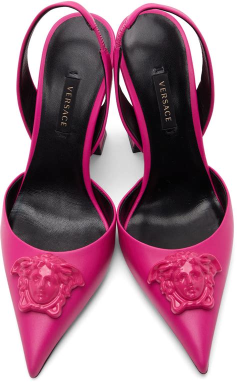 versace pink heel|versace pink medusa heels.